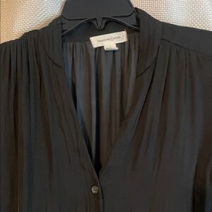 Treasure & Bond Charcoal Pleated Top